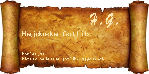 Hajduska Gotlib névjegykártya